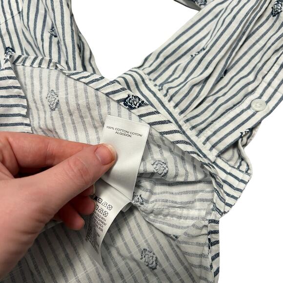 LUCKY BRAND Women’s Striped Collared Button Down Blouse Size S - Picture 4 of 7